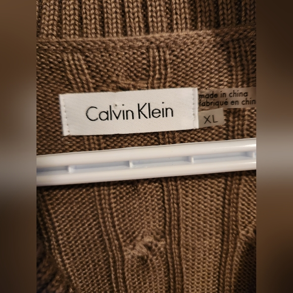 Sz XL Calvin Klien - Sleeve Side Leather Buckle Detail Sweater Dress - Picture 2 of 9